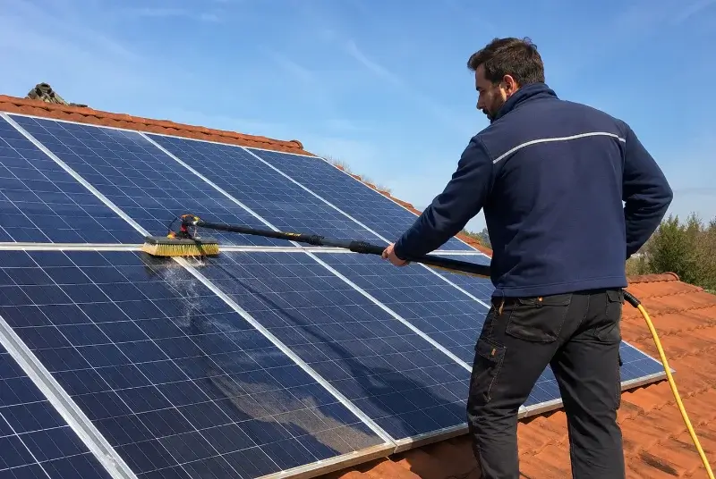 Nettoyage et entretien de panneaux solaires à Saint-Martial-de-Vitaterne